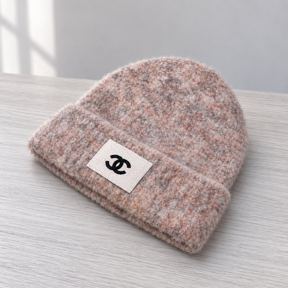 CHANEL Boucle CC Patch Knit Beanie - Picture 4 of 6
